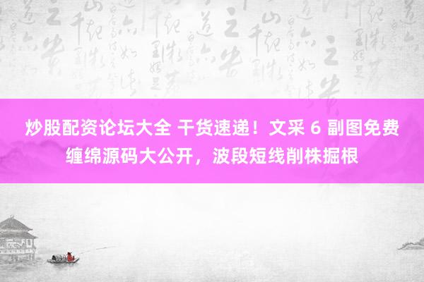 炒股配资论坛大全 干货速递!文采 6 副图免费缠绵源码大公开,波段短线削株掘根